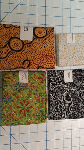 Aboriginal fabrics in pre-cut sizes